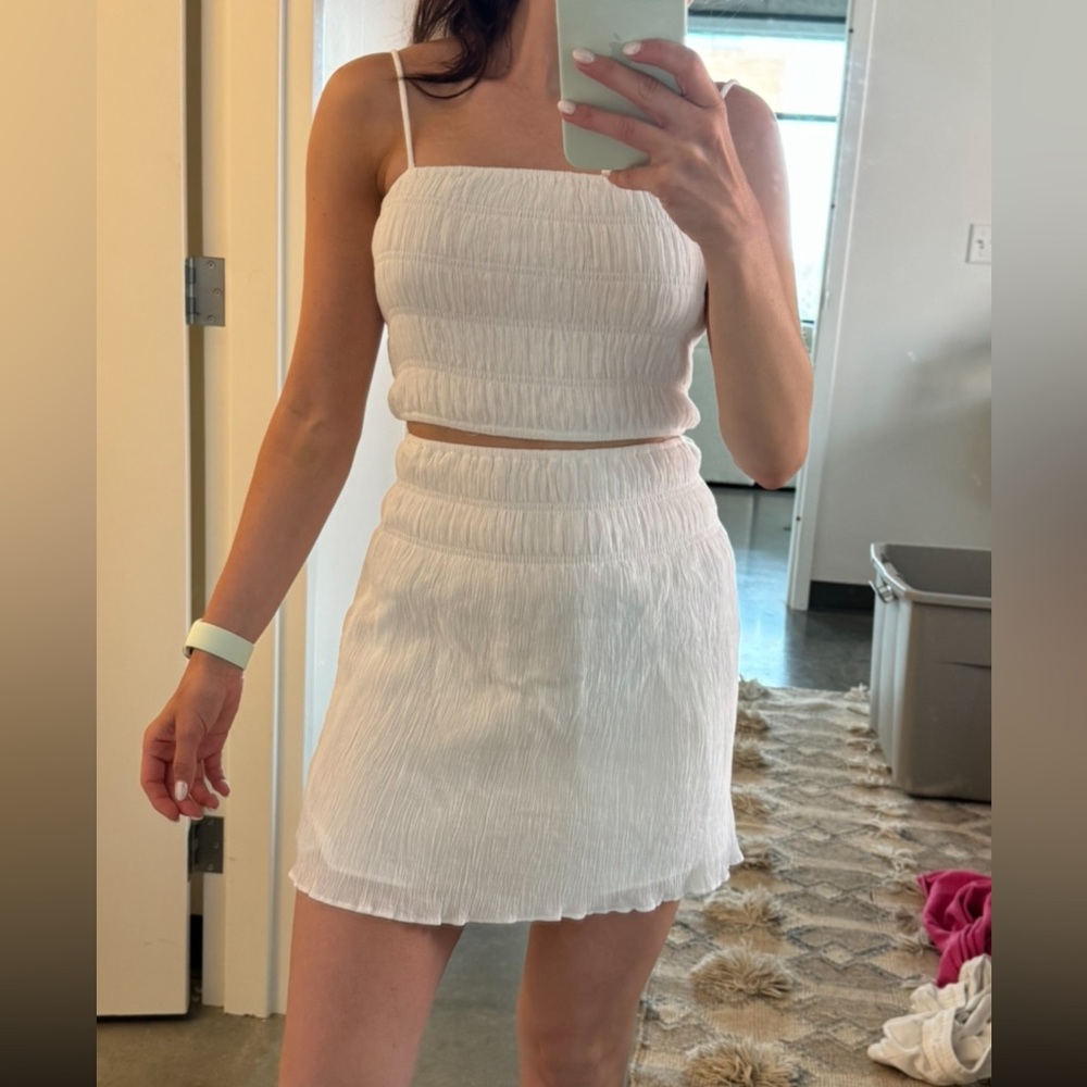 Elegant White Skirt Set